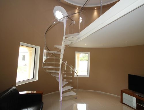 Escalier hélicoïdal moderne pour mezzanine