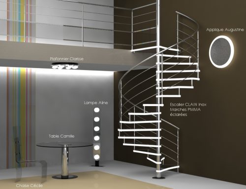 Collection meuble CLAIN et escalier hélicoïdal
