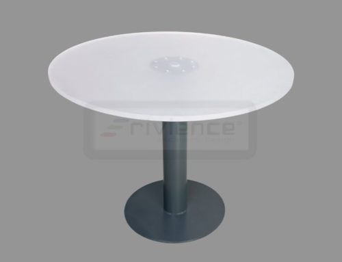 Table haute en verre acrylique